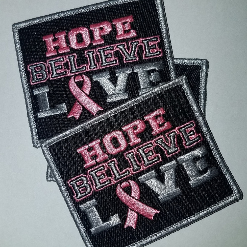 Breast Cancer Awareness Embroidered Patches